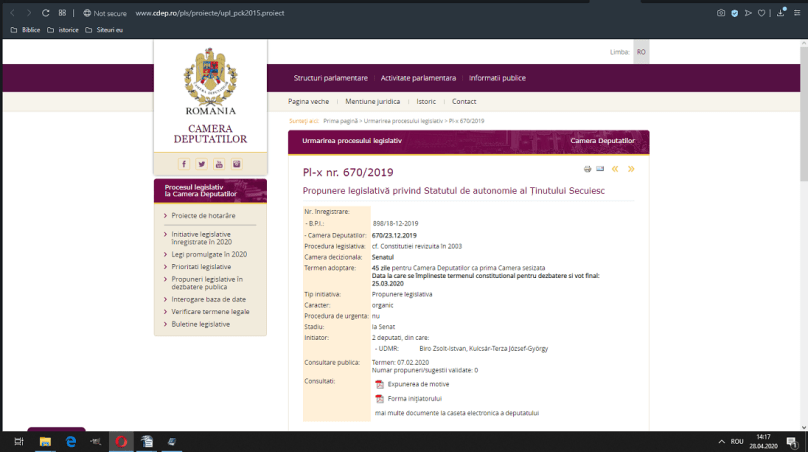 Proiect de lege 670/2019 mărime medie